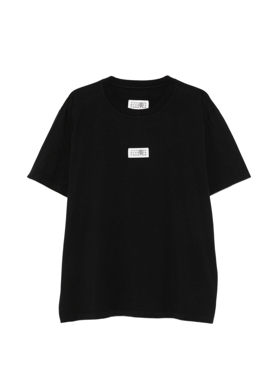 MM6 Maison Margiela Logo-Patch T-shirt — Black