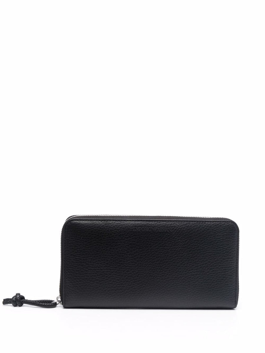 Emporio Armani Grained Leather Wallet — Black
