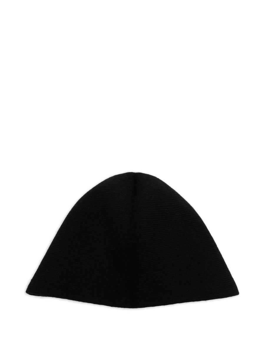 Uma Wang Cashmere Ribbed Bucket Hat — Black