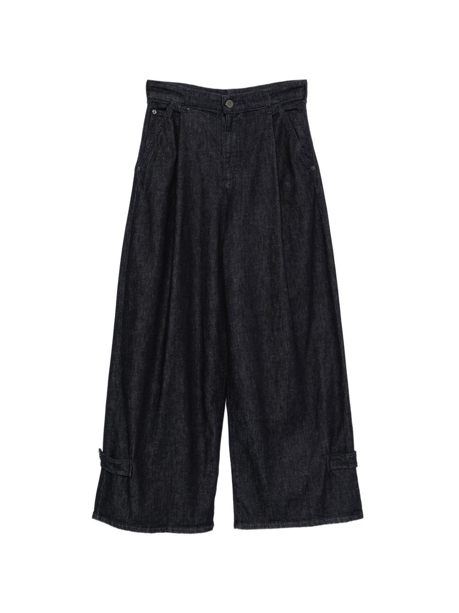 Emporio Armani Pleated Denim Jeans — Ink