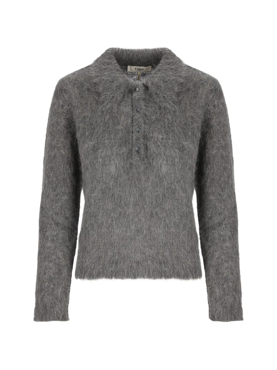 Chloé Wool Sweater — Grey