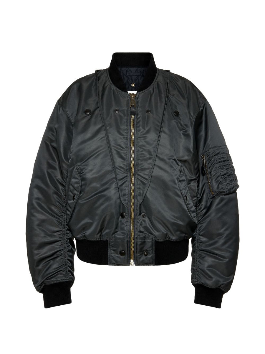 Maison Margiela Nylon Bomber Jacket — Black