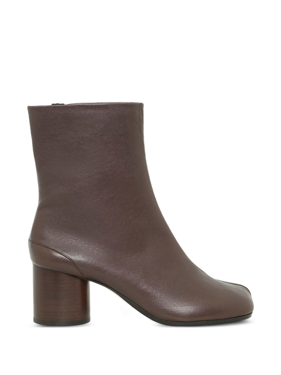 Maison Margiela Leather Tabi Boots — Brown