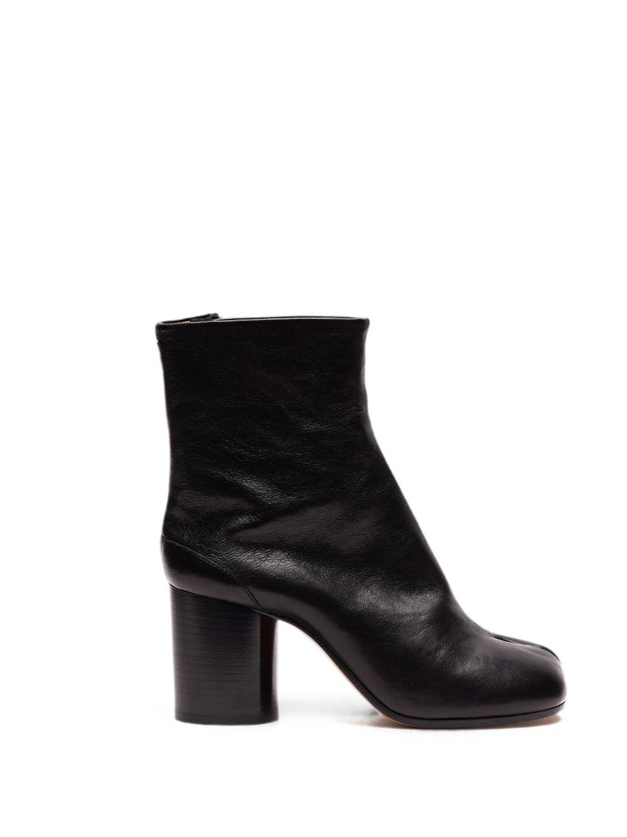 Maison Margiela Tabi Leather Ankle Boot — Black