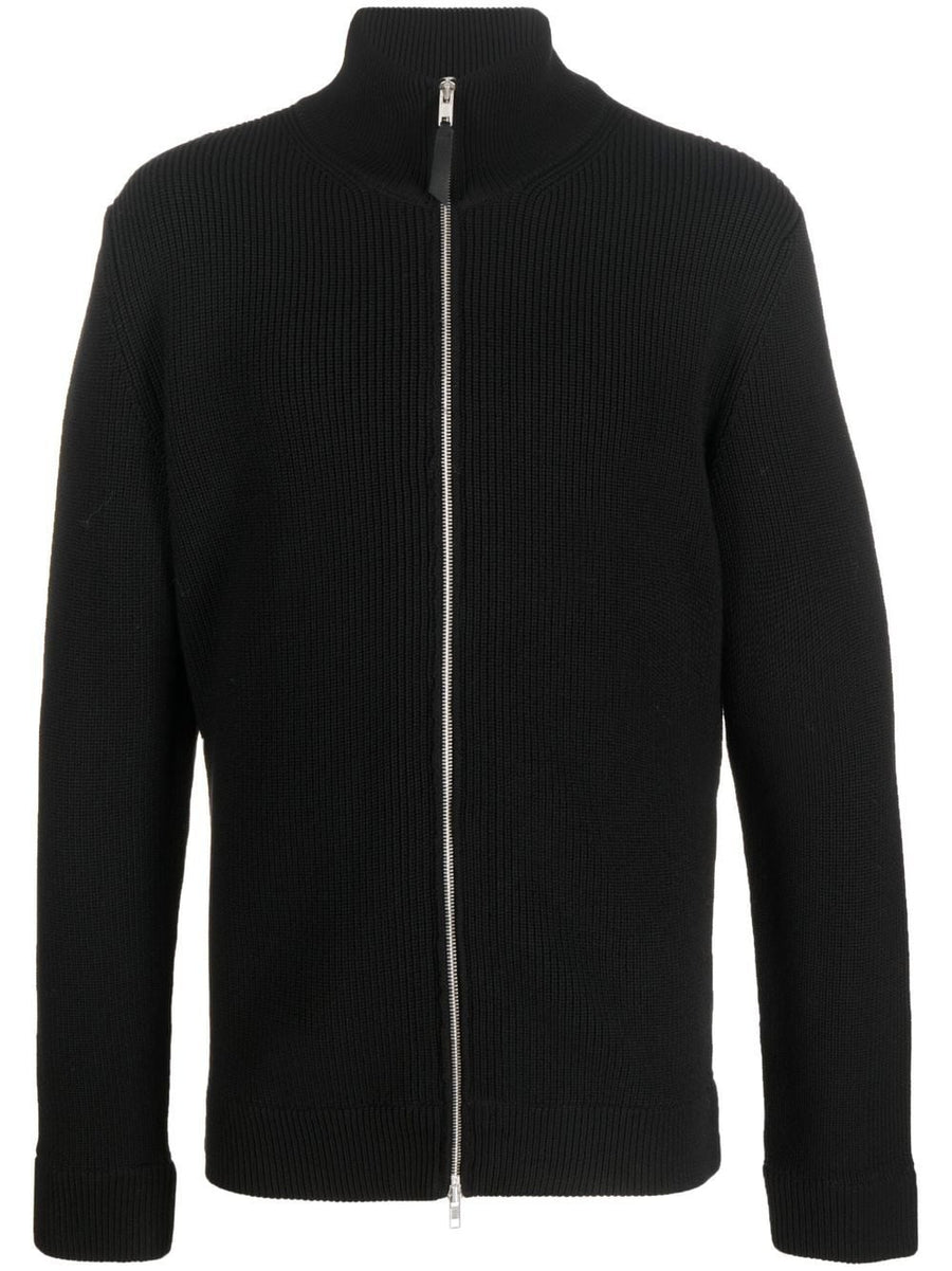 Maison Margiela Ribbed Wool Cardigan — Black