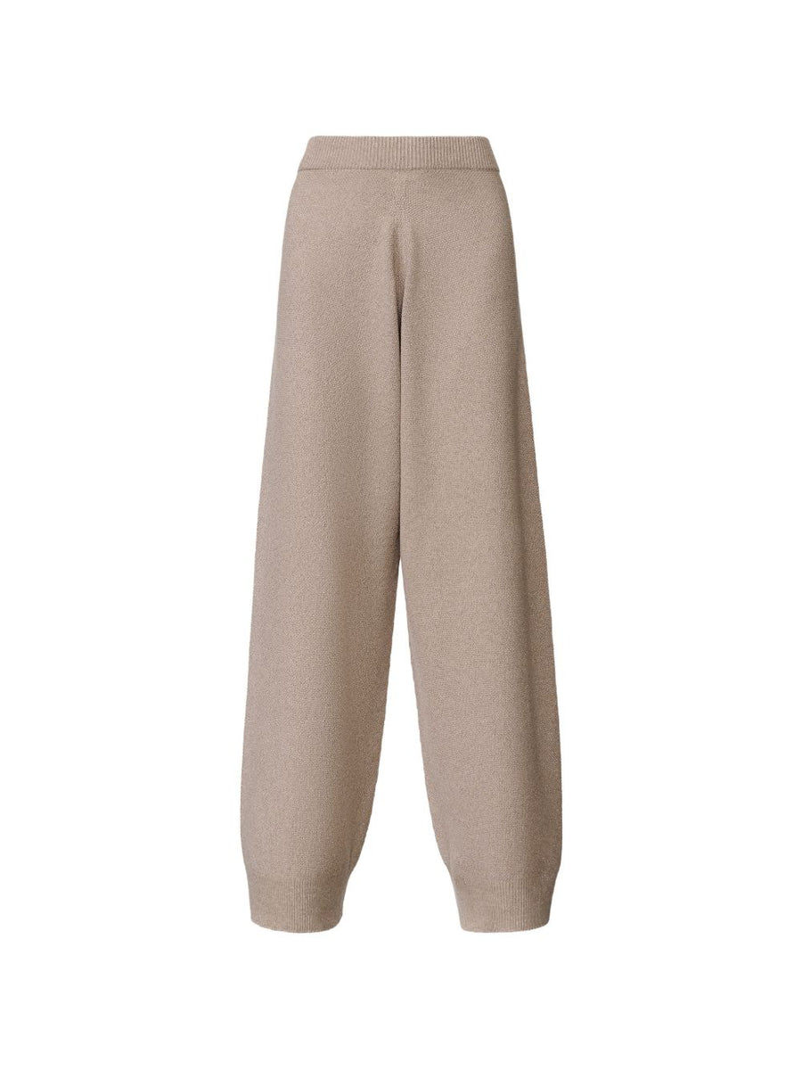 Fabiana Filippi Silk & Nylon Wool Blend Trousers — Beige