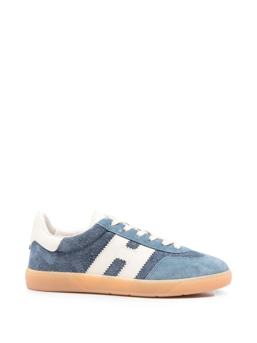 Hogan Panelled Suede Sneaker — Blue