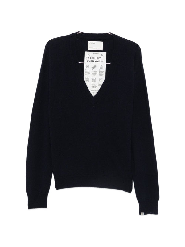 extreme cashmere Cashmere V-Neck Sweater — Navy