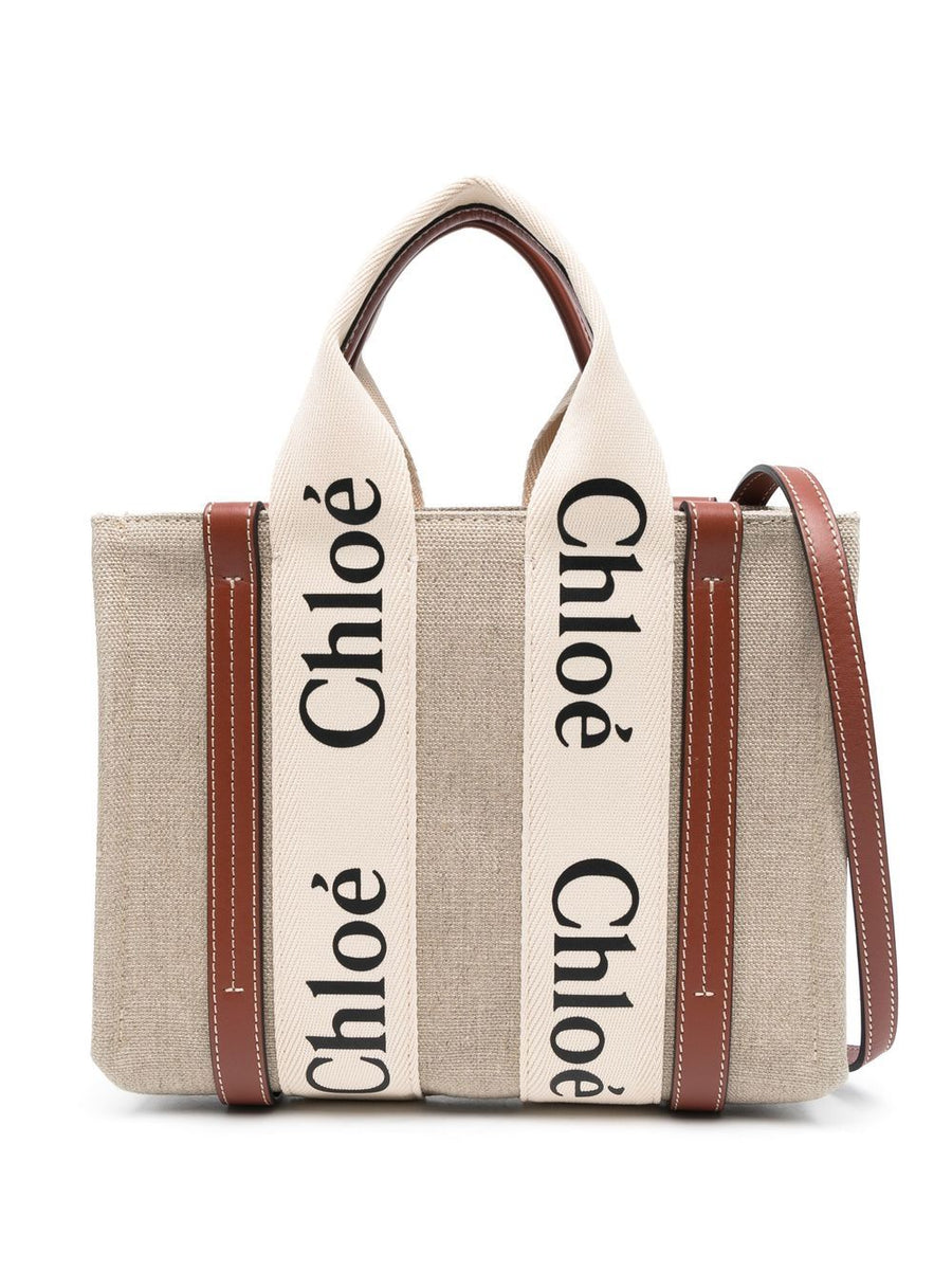 Chloé Woody Tote Bag — Beige