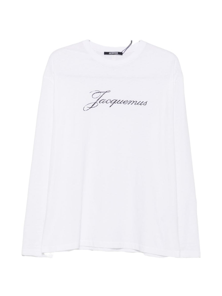 JACQUEMUS Logo-Embroidered T-Shirt — White