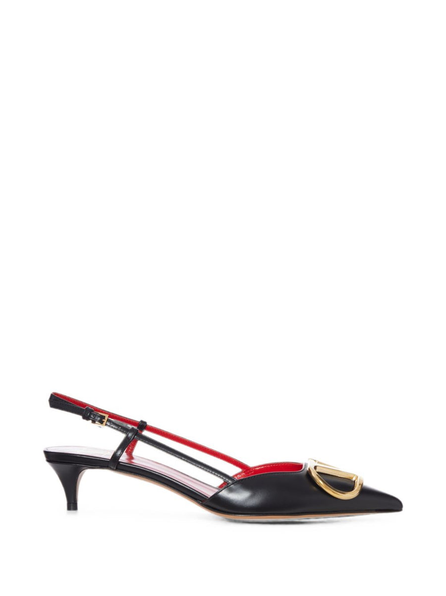 Valentino Garavani VLogo Signature Slingback Pump — Black