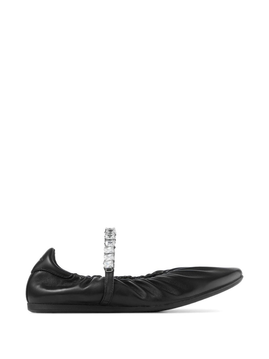 Jimmy Choo Leather Ballet Flat — Black