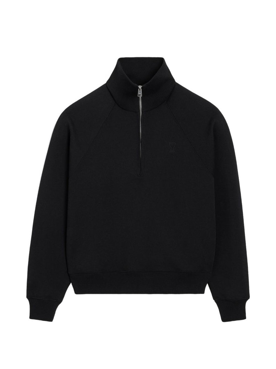 Ami Paris Embossed Logo Sweatshirt — Black
