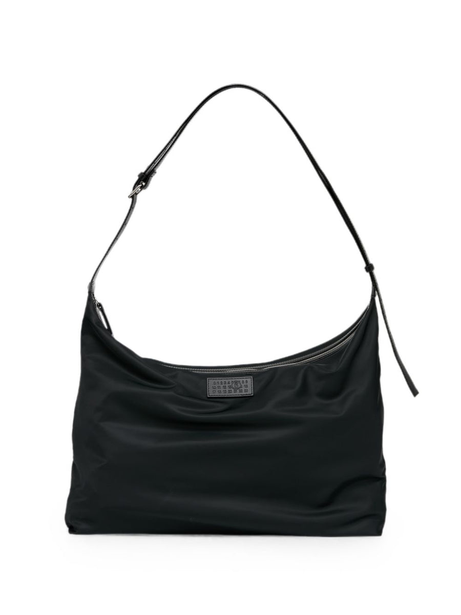 MM6 Maison Margiela Nylon Slouchy Shoulder Bag — black