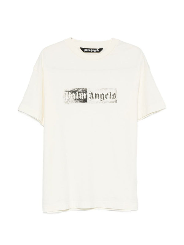 جاكيت بطبعة شعار من Palm Angels تي شيرت — أبيض