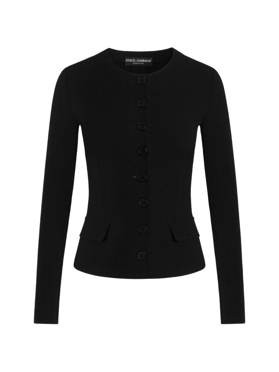 Dolce & Gabbana Wool Single-Breasted Blazer — Black