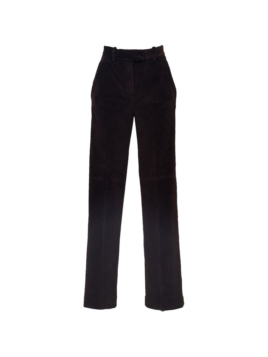 Circolo 1901 Velvet Cotton Trousers — Brown