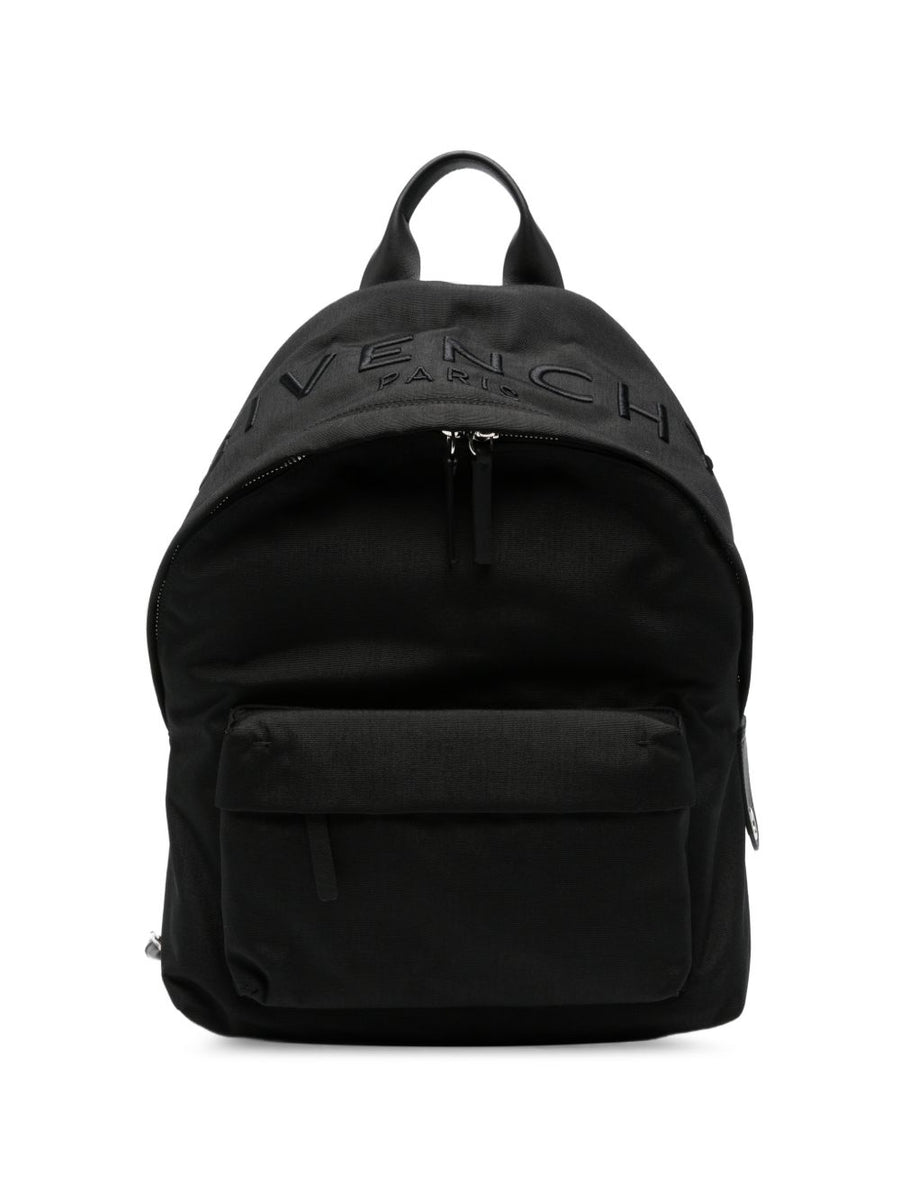 Givenchy Embroidered Logo Backpack — Black