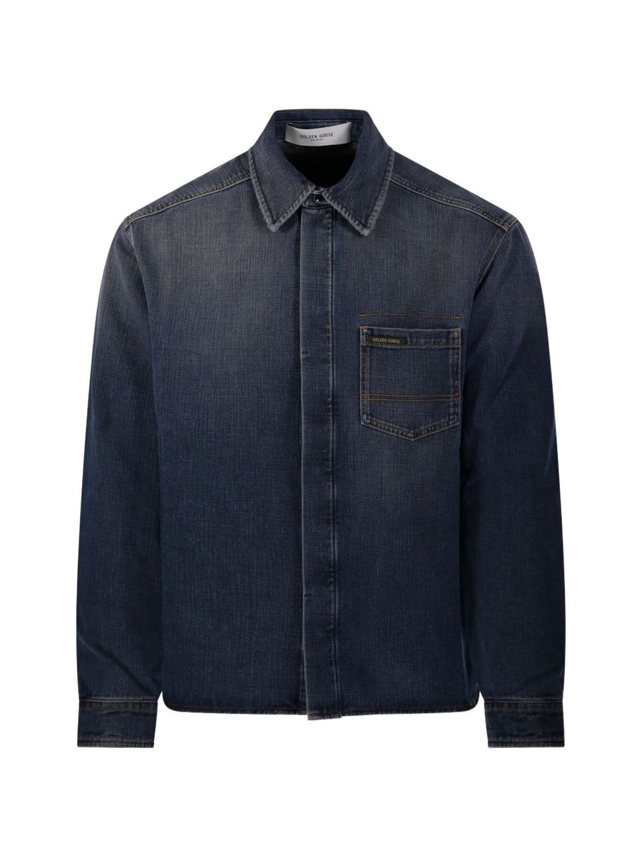 Golden Goose Denim Shirt — Navy