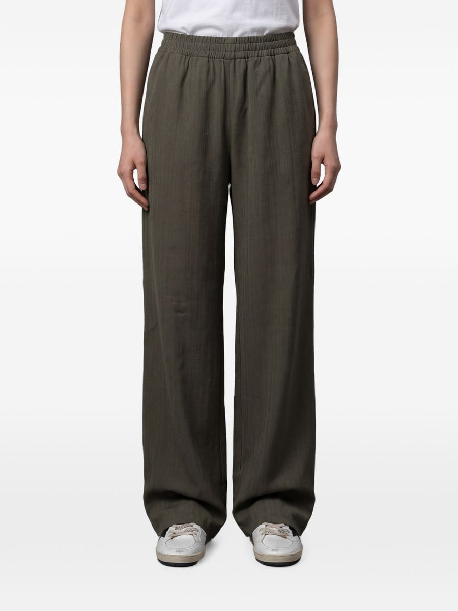 Golden Goose Ribbed Elastic Waist Joggers — Green