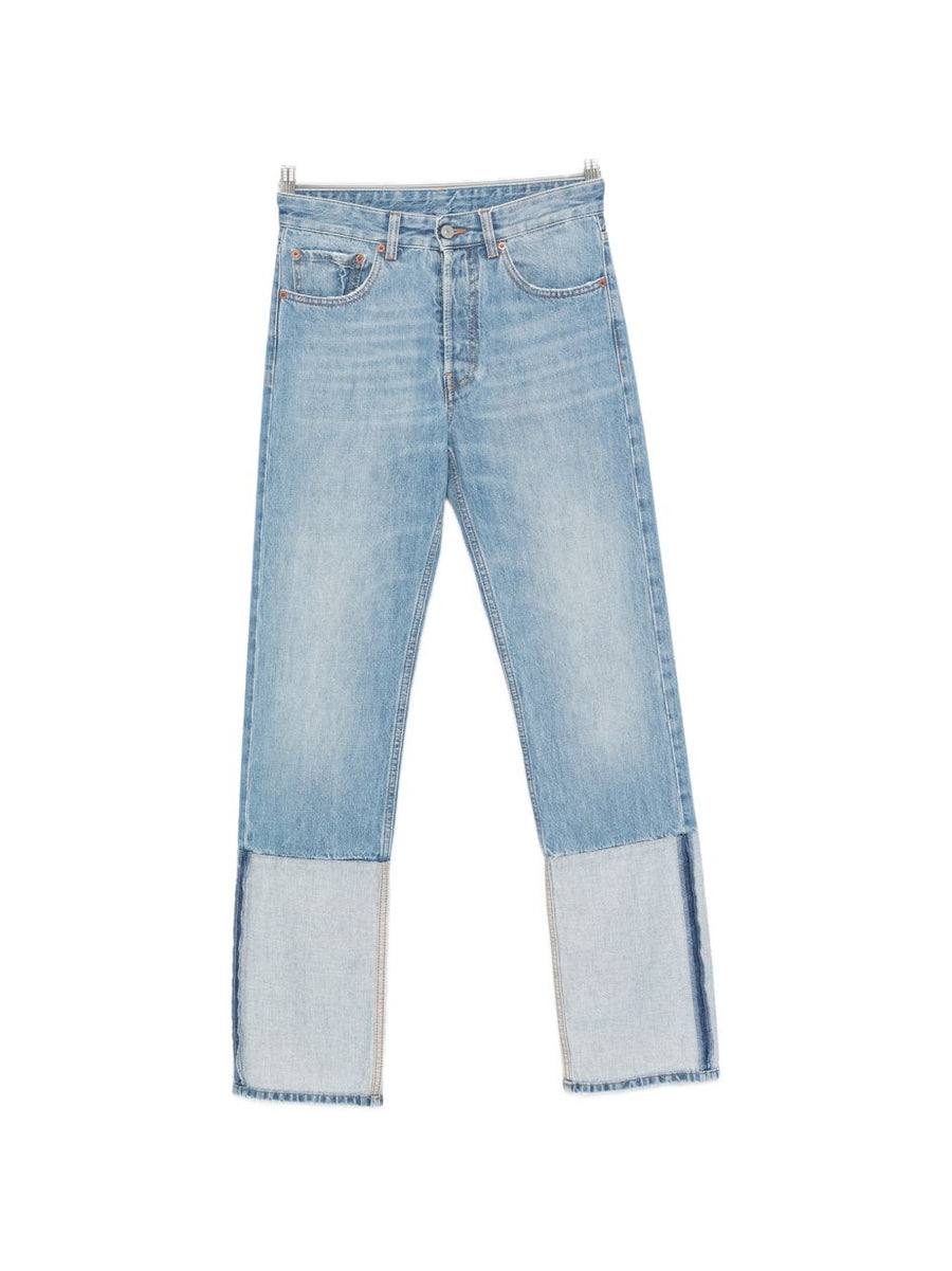 MM6 Maison Margiela Patchwork Faded Jeans — Light Blue