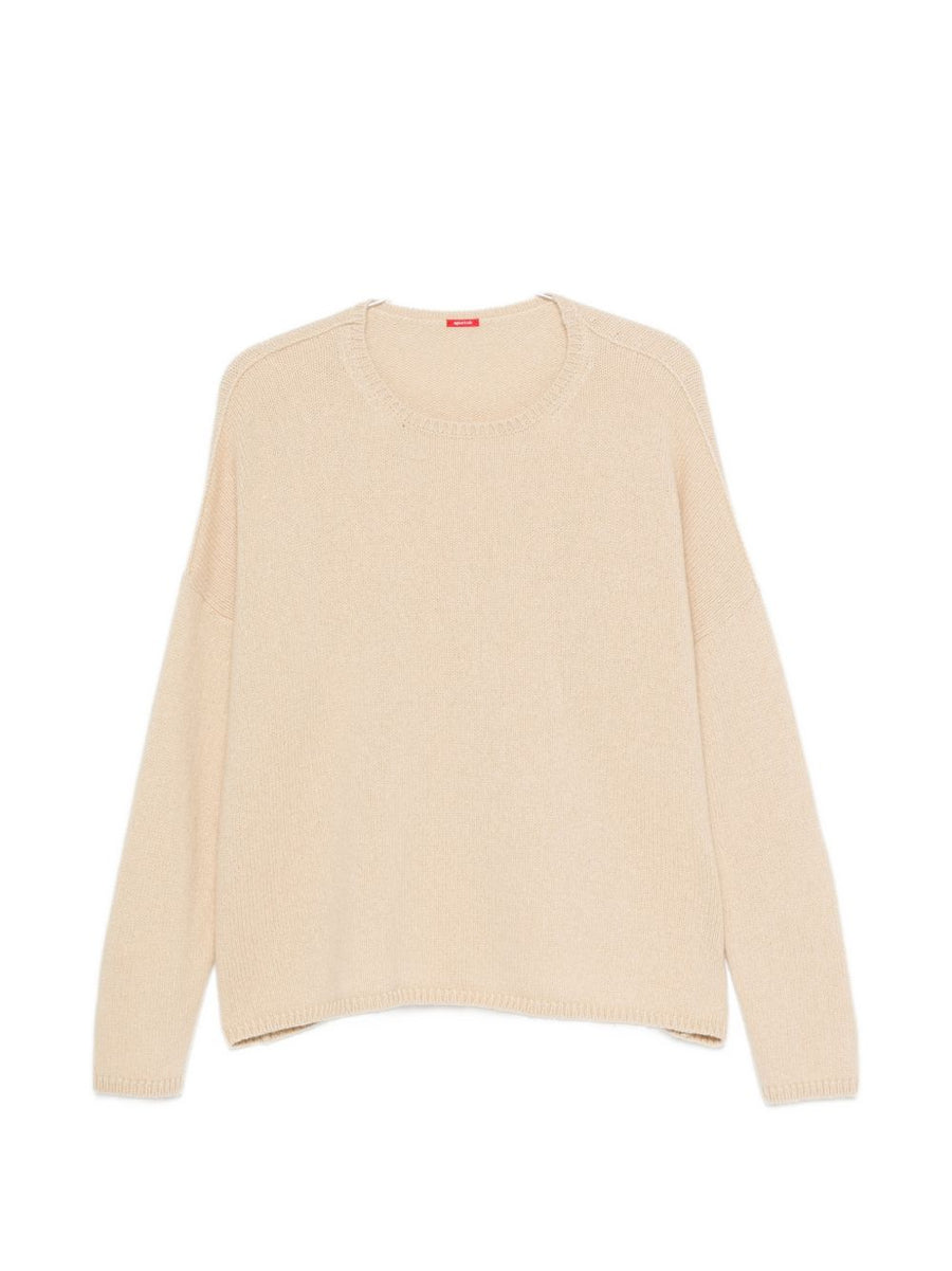 Apuntob Fine-Knit Cashmere Sweater — Beige
