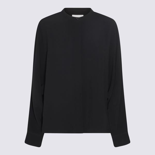 Jil Sander 54% Viscose shirt in black