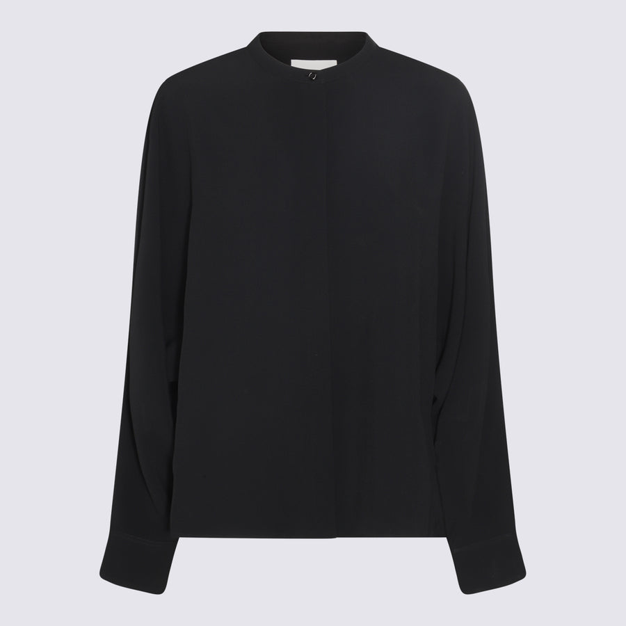 Jil Sander 54% Viscose shirt in black