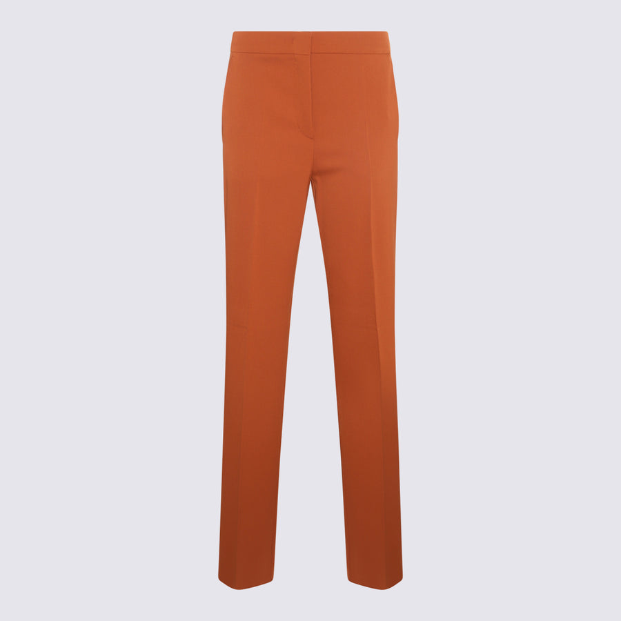 Max Mara 98% WV 2% EL trousers in orange