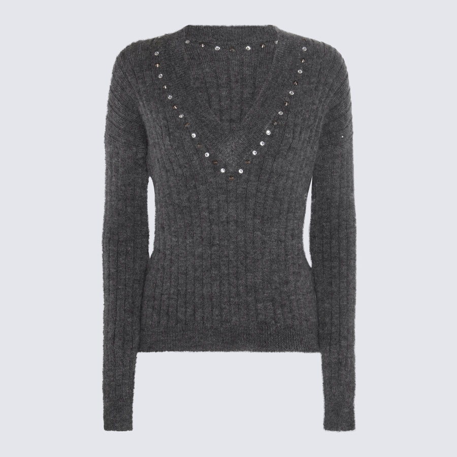 Alessandra Rich 50% wool sweater in gray