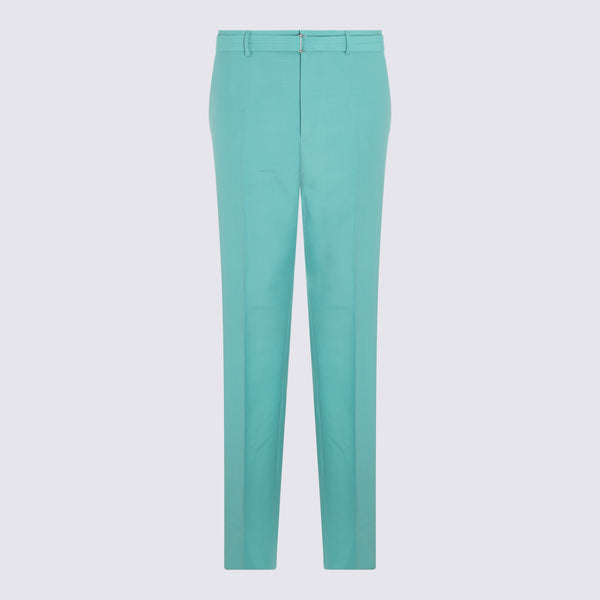 Lanvin 75% Wool trousers in green