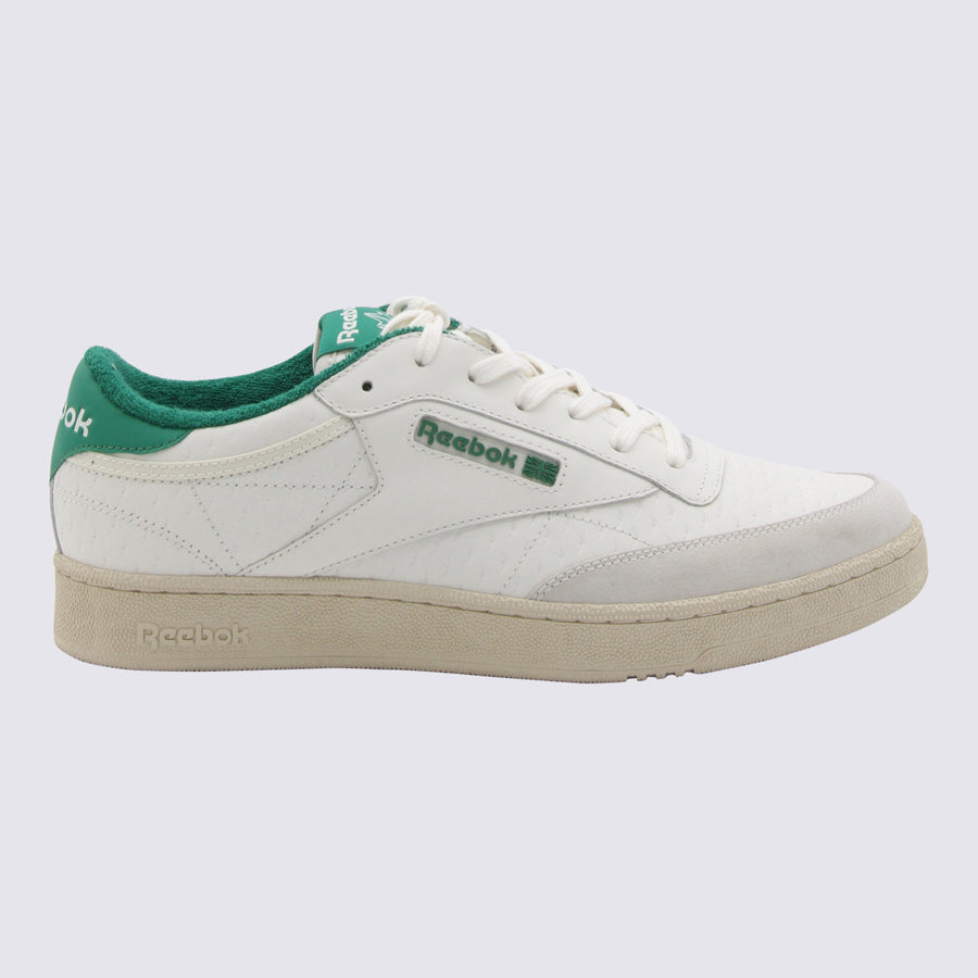 Reebok Leather and textile upper sneaker in white