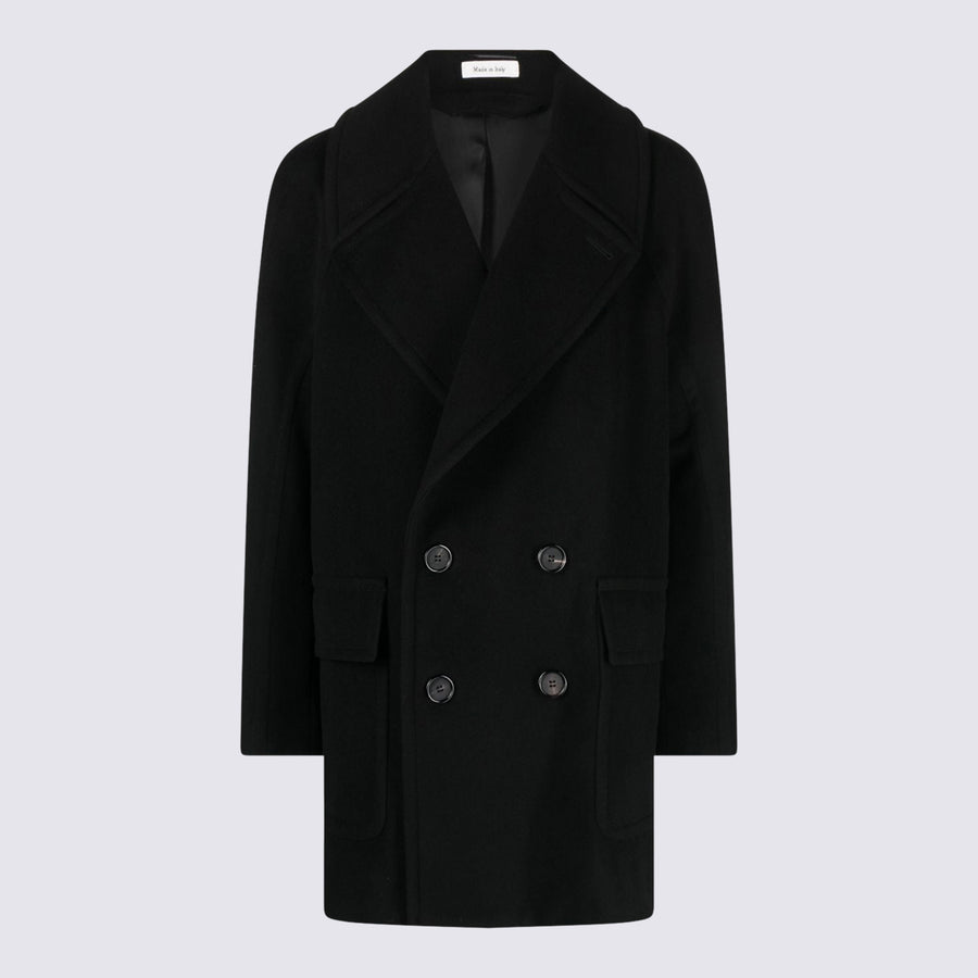Alexander McQueen 90% wool coat in black