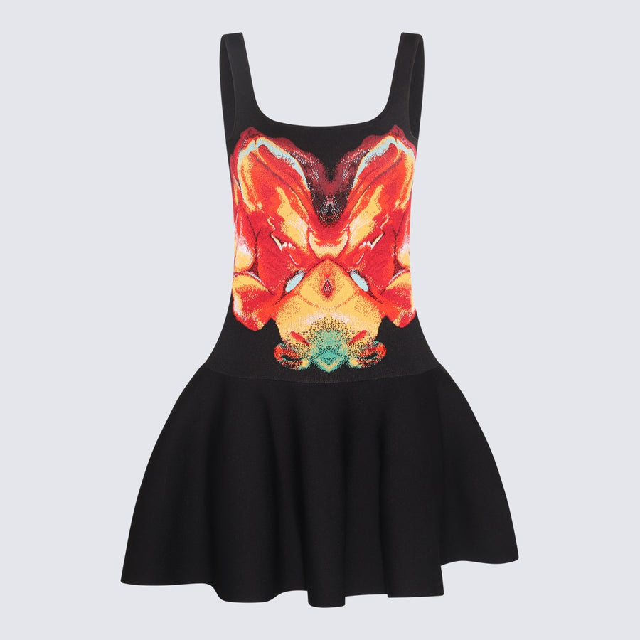 Alexander McQueen 83% Viscose dress in black