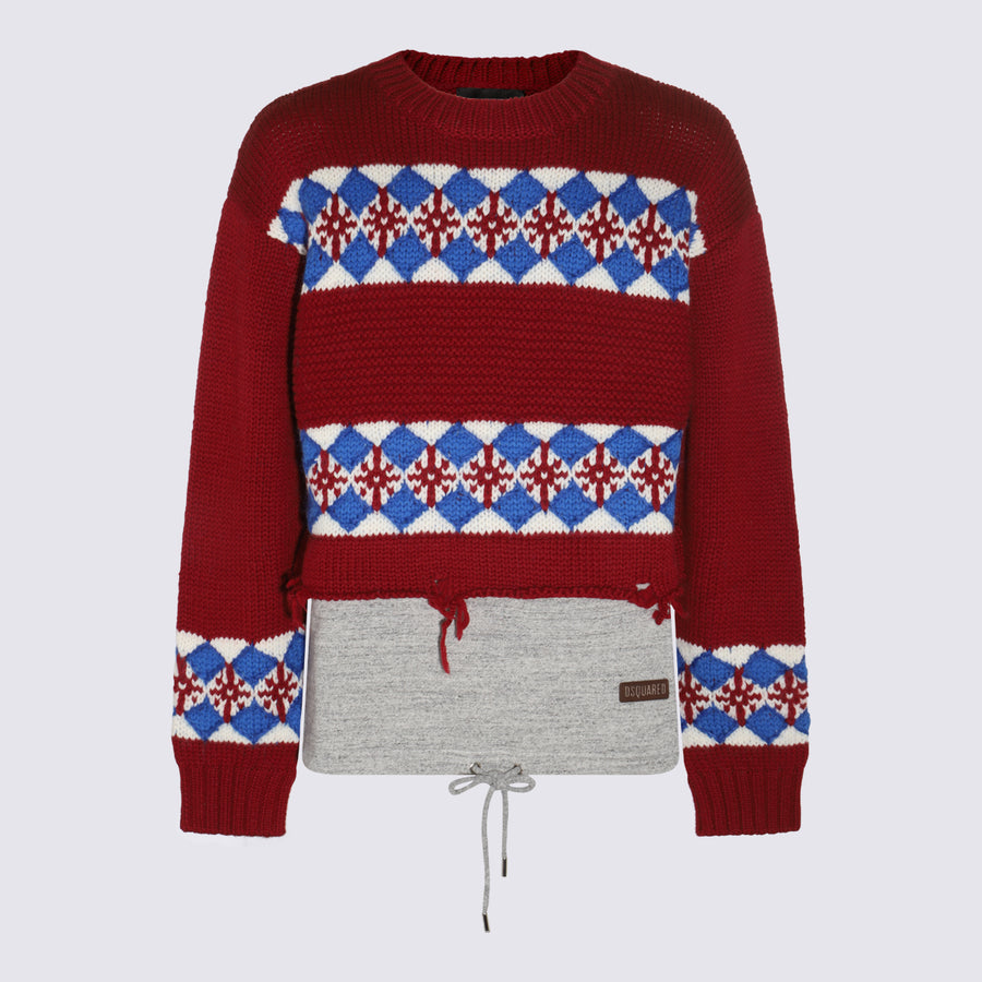 Dsquared2 100% Wool sweater in red