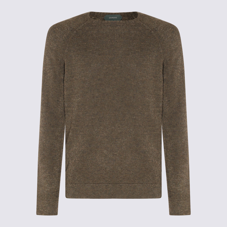 Zanone 84% wool sweater in green