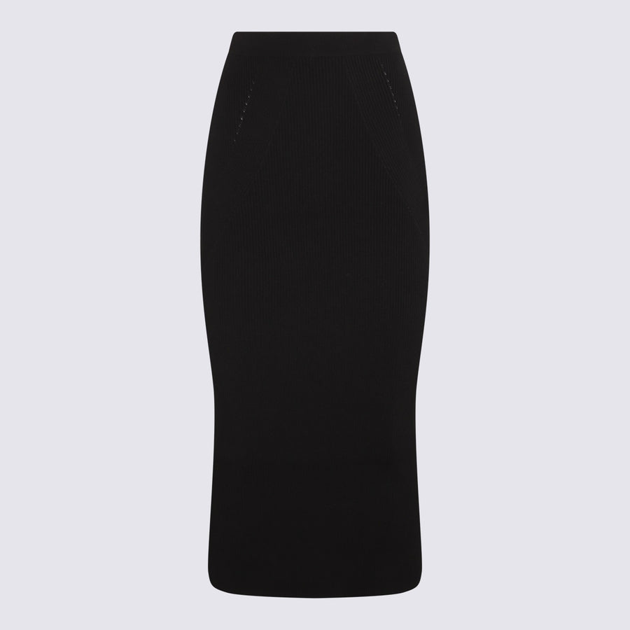 Alexander McQueen 95% Wool skirt in black