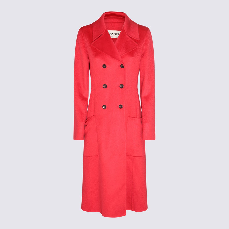 Lanvin 100% wool coat in red