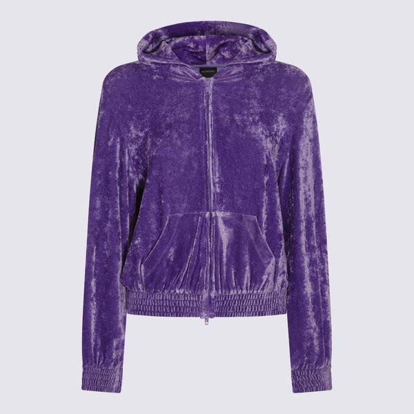Balenciaga 79% Viscose hoodie in purple