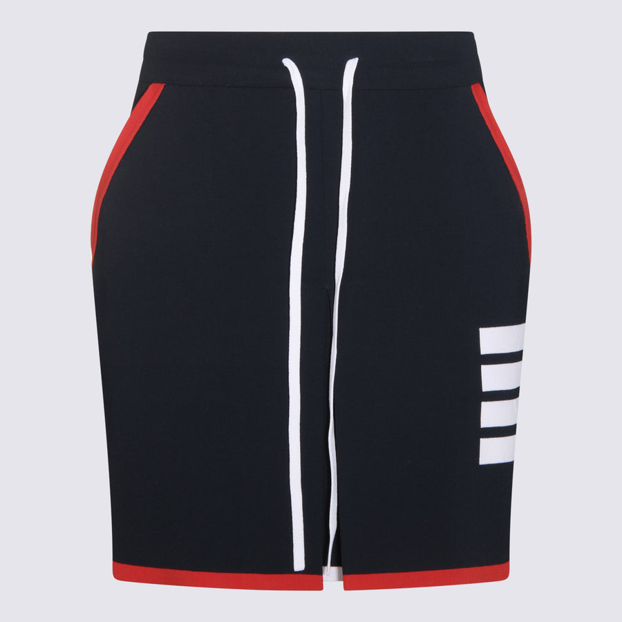 Thom Browne 83% Viscose skirt in navy