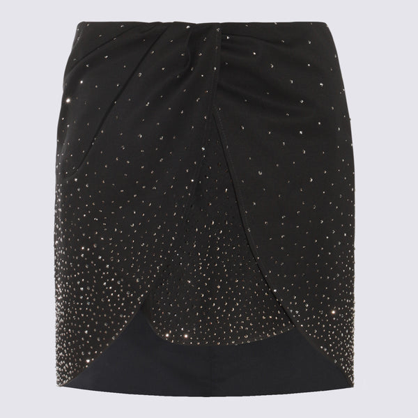 Off-White 100% viscose skirt in black