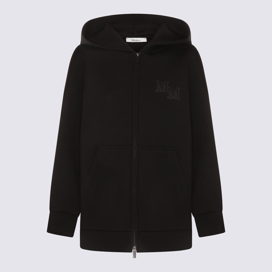 Max Mara 100% Wool hoodie in black