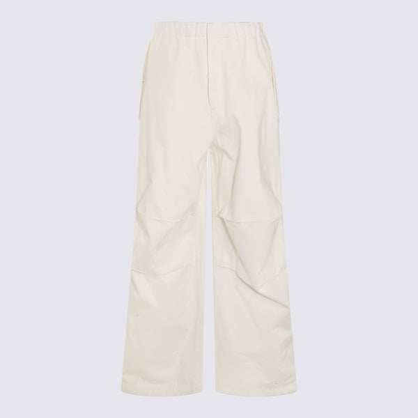 Jil Sander 100% Cotton trousers in beige