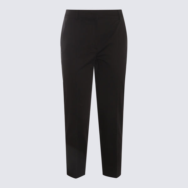 Max Mara 98% cotton trousers in black