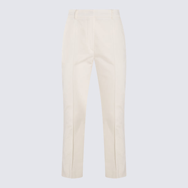 Sportmax 97% Cotton trousers in beige