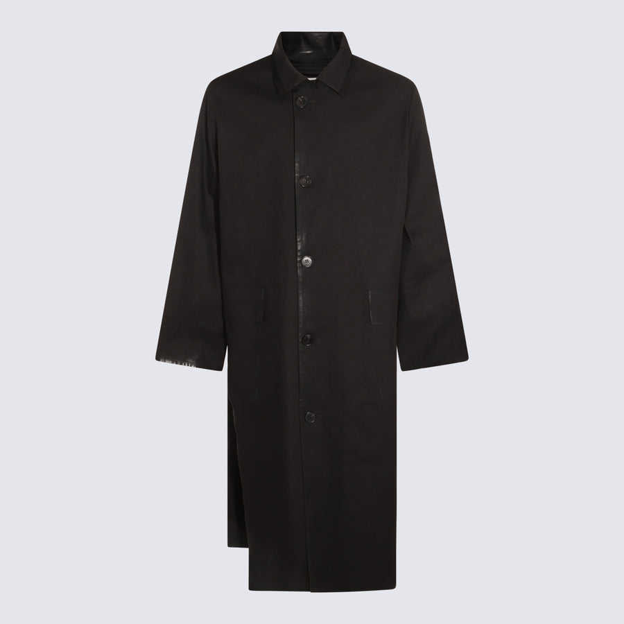 Maison Margiela 100% Cotton coat in black