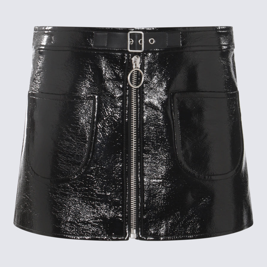 Courreges 88% Cotton skirt in black