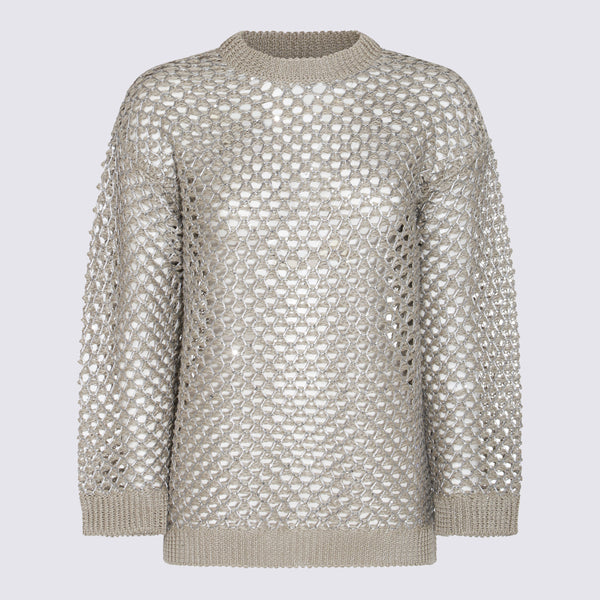 Valentino 85% Linen sweater in beige