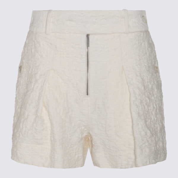 Jil Sander 80% Cotton bermuda shorts in white