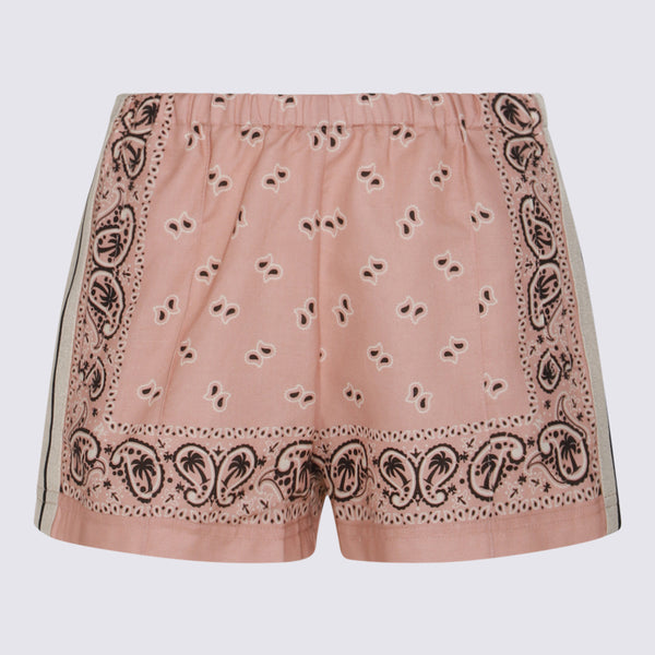 Palm Angels 55% Linen bermuda shorts in pink